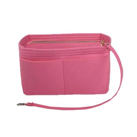 Rejsearrangør Håndtaske Filtpose Tote Liner Pung Indsats Kvinder 3 Størrelser(30*17*18,Pink)