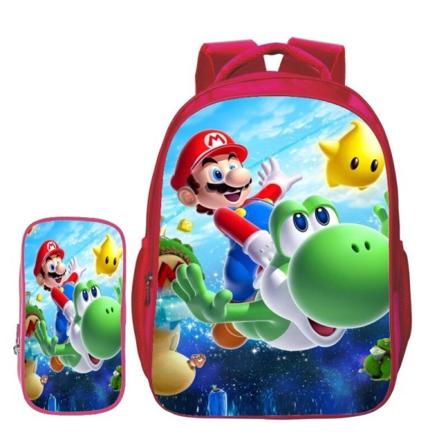 16 tums Mario Brothers skolväska Princess Peach Junior Ryggsäck Flickor Pojkar Ortopedisk vattentät tecknad film style 10