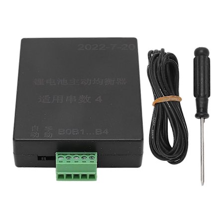 Litiumbatteri Aktiv Balanserare RV Energilagring BMS Batteriutjämnare med Anslutningskabel 4S