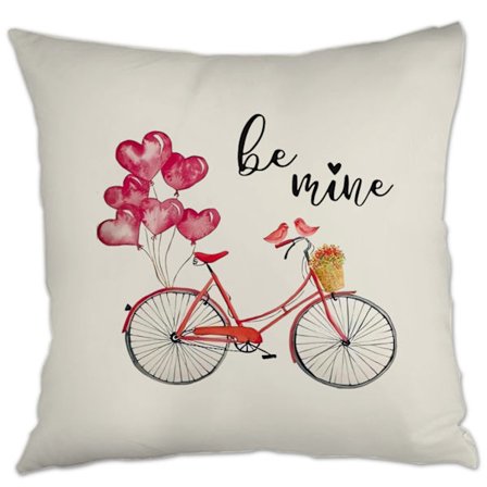 Alla hjärtans dag örngott, 45x45cm fyrkantiga sängkuddöverdrag för pojkvän årsdag födelsedag alla hjärtans dag jul