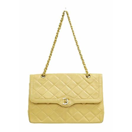 Chanel Vintage, Pre-owned Timeless Beige, Dames, Maat:ONE Size,leer