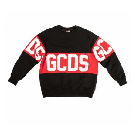 Gcds Band Logo Crewneck Sort, Herre Sweatshirts, Størrelse: 2XS