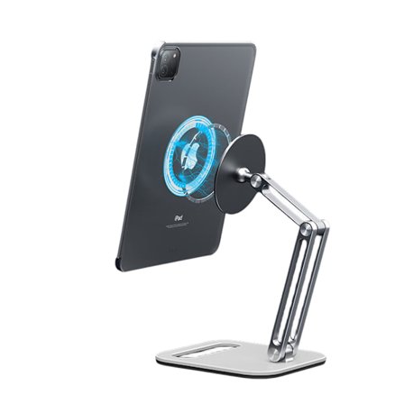 Magnetisk tablet holder i metal, iPad tilbehør Magnetisk sugekop til tablet hvid