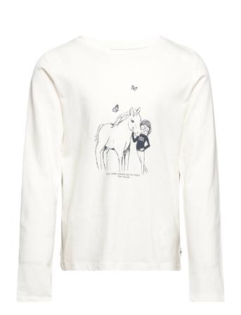 Printed Longsleeve T-shirts Long-sleeved T-shirts Hvit Tom Tailor*Betinget Tilbud