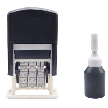 Yksinkertainen automaattinen takamusteen leimasin päivämääräleima digitaalinen muoto7