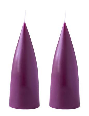 Hand Dipped C -Shaped Candles, 2 Pack Purple Kunstindustrien