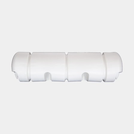 Laituripuskuri Plastimo Bumper 3/4, 25 x 90 cm, suora, valkoinen