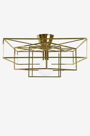 Globen Lighting - Cube plafondi - Messinkiä - Plafondit - - Homeroom