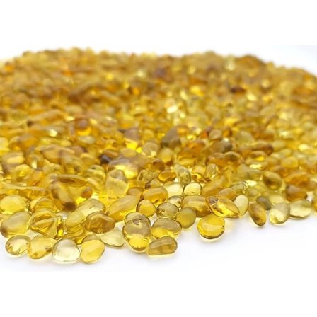 Dekorative Akvariumstein Marmor 0,93LB, Havglass Steiner Skjegg Stein Gråstein for Akvarium, Hage og Vase Fyllstoff - Lys Gul