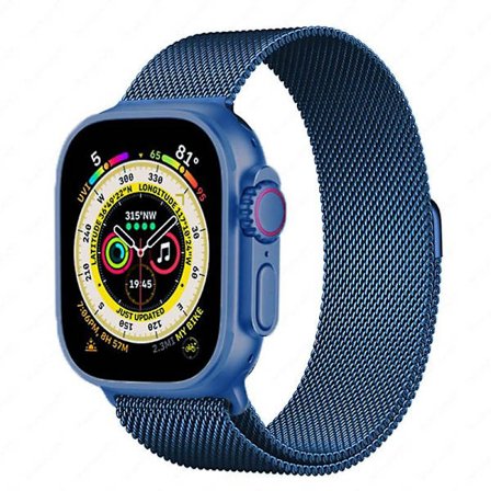Metallrem för Apple Watch 8 7 45 mm 41 mm Ultra 49 mm Andningsbart Milanese-ersättningsband för Iwatch 6 5 4 3 2 Se 44 ​​mm 42 mm 40 mm