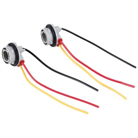 2 stk. 1157 Bay15D pæreholder lampetilbehør bil plast stik sokkel base P21/5W adapter til bremselys