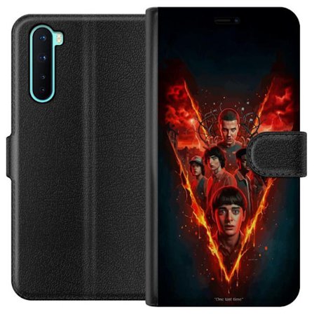 Kompatibelt Lommeboketui til OnePlus OnePlus Nord Stranger Things brennende plakat med Eleven Mike Will og gjengen dramatisk Netflix design perfekt fo