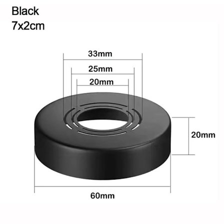 Cover Kåpa Blandare Dekorativ Cover SVART 7X2CM