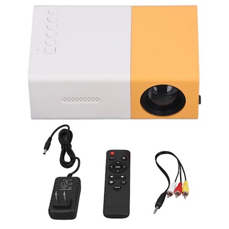 1080P Full HD Portabel Miniprojektor med Fjärrkontroll