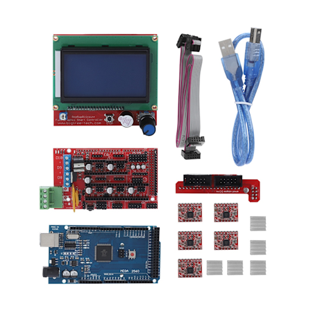 3D-skrivarmoderkort RAMPS 1.4 Shield/kretskort/stegmotor/LCD för Arduino RepR