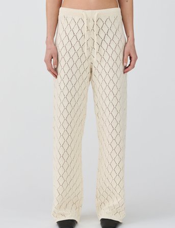 IVY Copenhagen Ivy-Breeze Crochet Pant - Cream - 38