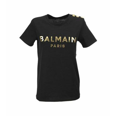 Balmain Print T-Shirt Sort, Dame T-shirts