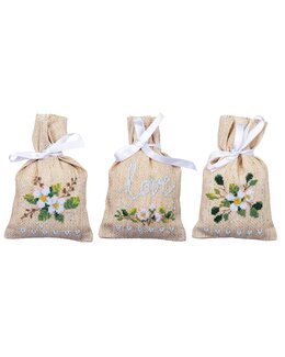 Broderikit Doftpåsar Love 3-pack