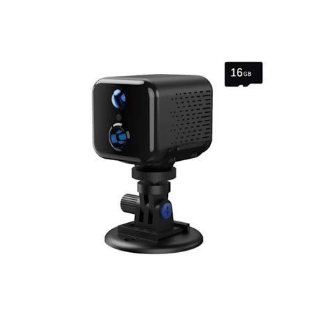 YEMAESRE H19 Plus Trådlös Smart Kamera med 16Gb Minneskort och 2400Mah Långvarigt Batteri Svart