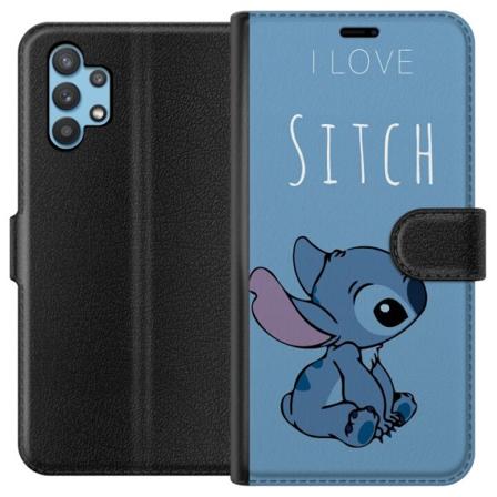 Samsung Galaxy A32 5G Lompakkokotelo I Love Stitch