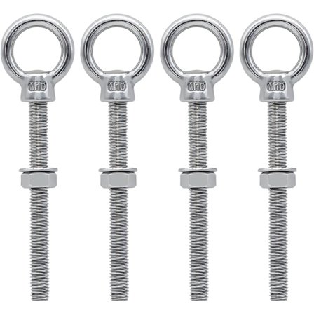 M10 x 100mm Øyebolter M10 Ringskruer med metrisk gjenge i rustfritt stål