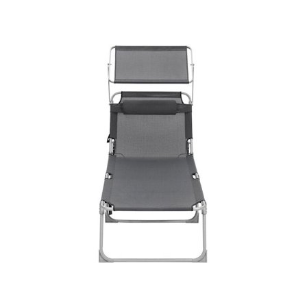 Rootz liggestol - Solseng med baldakin - Udendørs liggestol - Terrassesolstol - Havesolseng - Solseng - Strandsolstol - Transportabel liggestol - Røgg