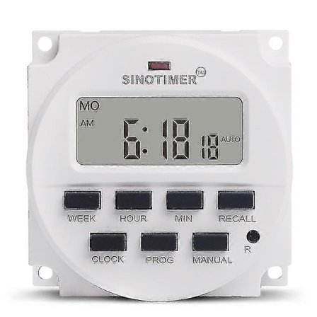 15,98 tum LCD Digital Timer 12V DC 7 Dagar Programmerbar Timer TM618N-4
