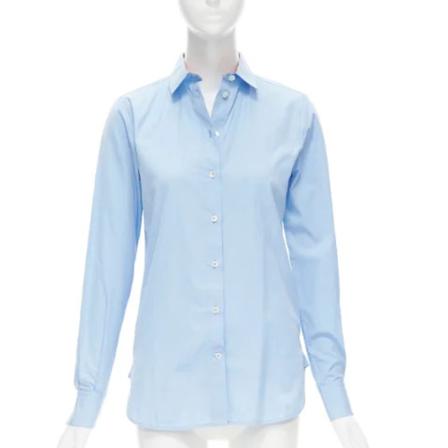Celine Vintage Pre-owned Shirts , Blauw , Dames , Maat: S