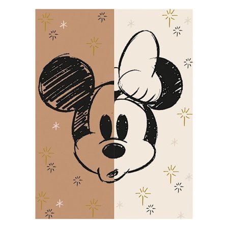 Disney Half/Half Mickey & Minnie Mouse Canvas Print 80cm x 60cm