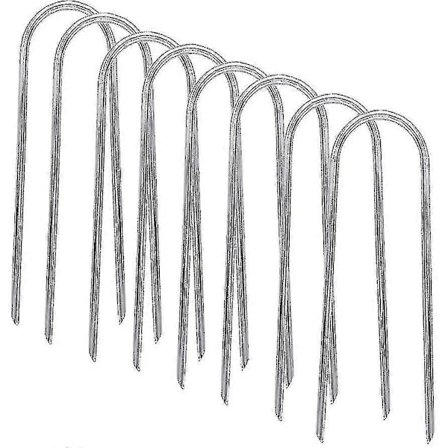 Trampoline-plugger, kraftige teltplugger, galvaniserte U-anker, 8 stk