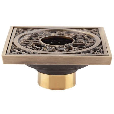 Antik Messing 10cm Brusebund Afløb Badeværelse Affalds Afløbsrist Dæksel Gitter (#3)