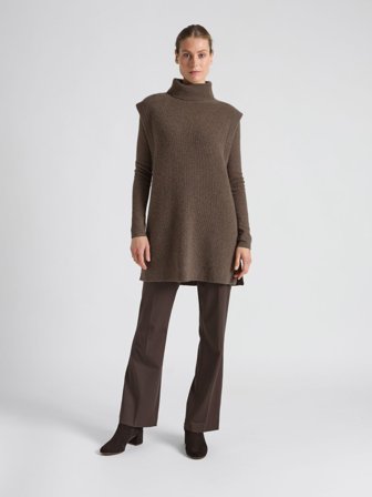 Kashmina - Kashmirvest "Vedis" - dark toast - Size L