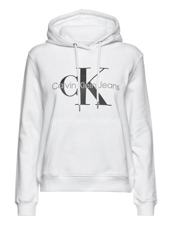 Core Monologo Hoodie Hettegenser Genser Hvit Calvin Klein Jeans