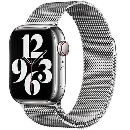 Apple sølv rustfrit stål milanesisk loop til 38 mm 40 mm 41 mm ure