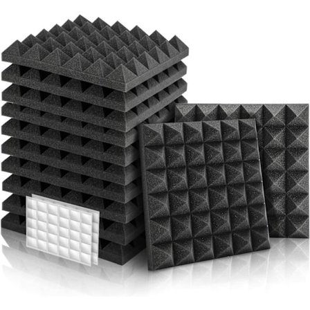 Pyramid Akustisk Skum med Dobbeltsidet Tape, 12 Pak Akustik
