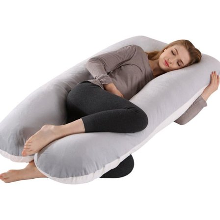 Graviditetspude U-formet Mor Kropspude til Søvn 130x70cm_TF_TF