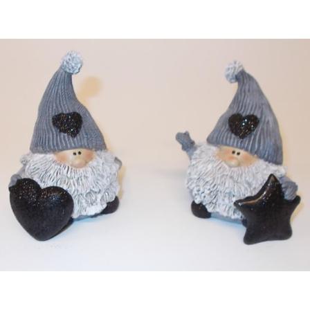 No1 Jultomte Tomte Axel 2-varianter Grey Stjärna