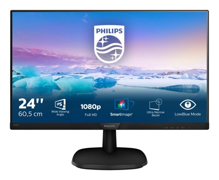 Philips 243V7QDSB 24" Full-HD IPS - 250 cd/m² - 1000:1 - 5 ms - HDMI, DVI-D, VGA
