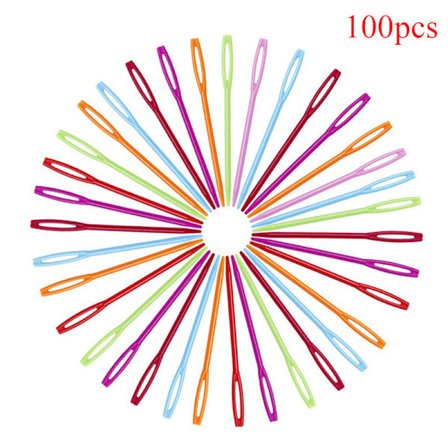 100 stk 7 cm plaststrikke s heklenåler Gobelin Ullgarn