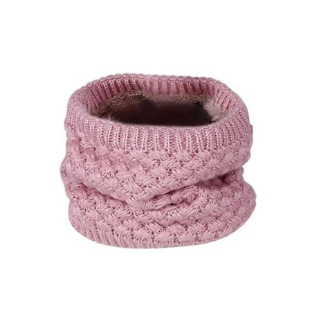 Halsvarmer Unisex Varm Strikket Hals Skjerf for Vinterbruk Rosa