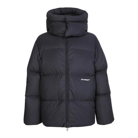 Off White Down Jakke Sort, Herre