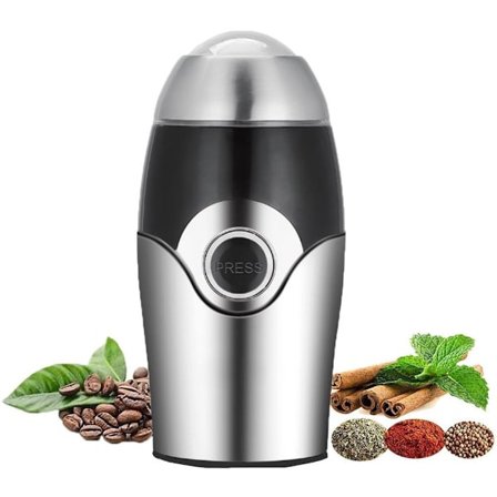 ING 200W sähköinen kahvimylly, säädettävä jauhatus, ruostumattomasta teräksestä valmistetut terät, sopii kahvipavuille, pähkinöille ja mausteille