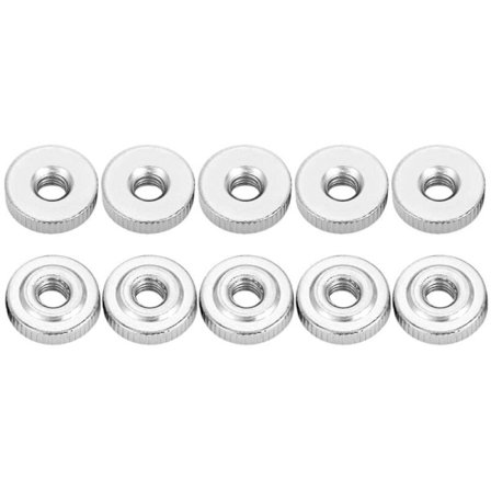 10 stk. riflede muttere, runde riflede muttere, GB807 M5 karbonstålhåndtak riflede muttere (M5)