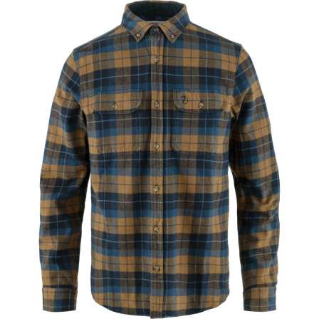 Fjällräven Singi Heavy Flannel Shirt M Dark Navy-Buckwheat Brown