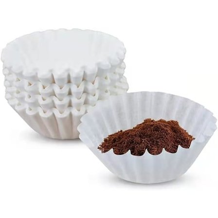 1-4 Kopper Kaffefilter Hvitt Papir, Kaffetrakter og Dryppkaffetrakter Junior Kurvstil, Klorfritt Kaffefilter, 50 Stykker