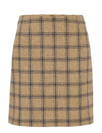 Anna Checked Skirt Beige Newhouse