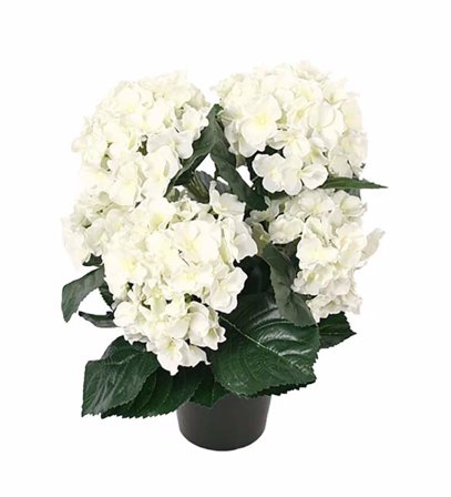 Mr Plant Kunstig Blomst Hortensia Hvit H37