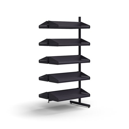 Garderobenelement ENTRY, Unterschrank-Anbau, 10 Schuhböden, 1800x900x600 mm, anthrazit