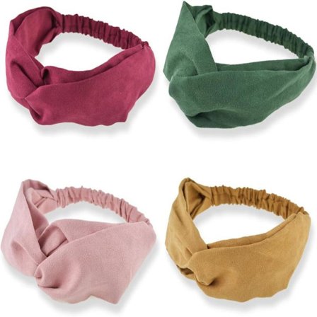 Hodebånd for kvinner, vintage blomster, elastisk pannebånd, krysshårbånd