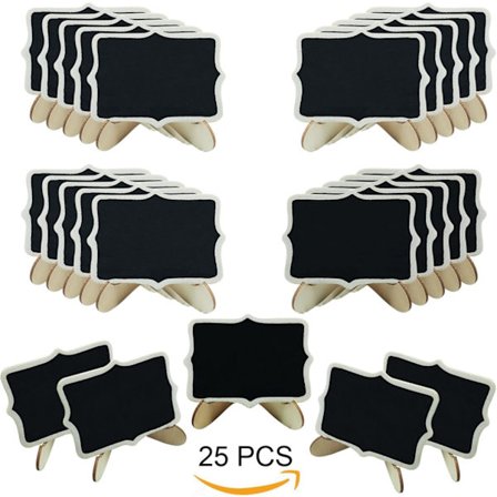 25 stk Mini Tavletavle i Tre med Stativbase, Mini